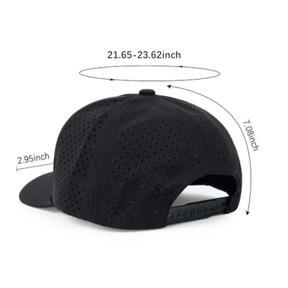 HH HOFNEN Quick Dry Baseball Cap Snapback Golf Trucker Hat for Men Women - color: Blackcamo
