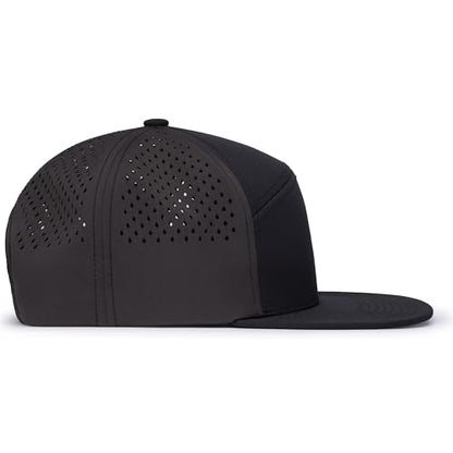 Pacific Headwear Perforated 6-Panel Arch Cap - color: Black