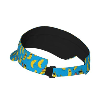 Unisex Adjustable Sports Sun Visor - color: Banana