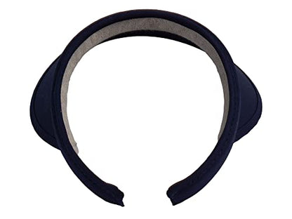 TOP HEADWEAR Sports Cotton Twill Clip-On Visor 3.5 Inch Wide Brim - color: Navy