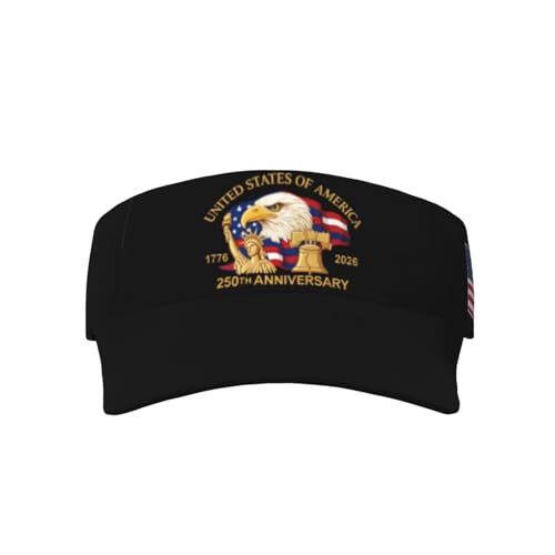 United States 250th Anniversary Hat America Patriotic Visor Caps for Women Men Adjustable Sun Hat - color: Usa 250th Anniversary 12