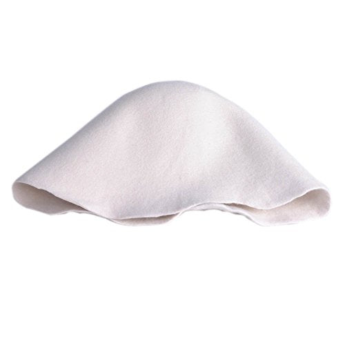 Wool Felt Cone Cloche Hood Millinery Hats Fascinators Block Base Body B107 - color: #2 Ivory
