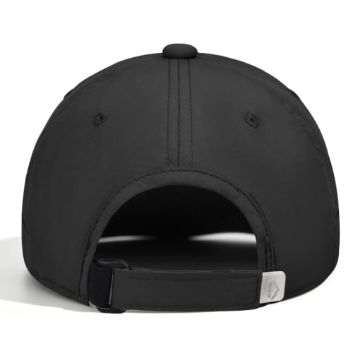 Baseball Cap Unstructured Athletic Golf Cap Soft-Brim Foldable Hat - color: Black