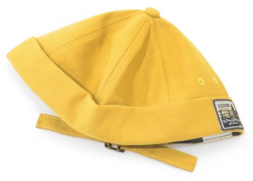 Glamorstar Dome Brimless Hats for Women Men Sailor Docker Beanie Cap Hip Hop Hats - color: Yellow D