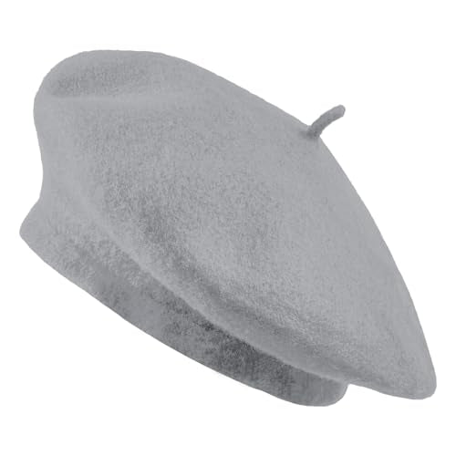 Jolbndcv 6PCS Beret, French Beanie, Outdoor, Winter, Fashion Lady Hat - color: Grey