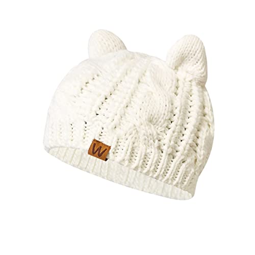 allydrew Winter Thick Knit Beanie Slouchy Beanie for Men & Women - color: Ivory