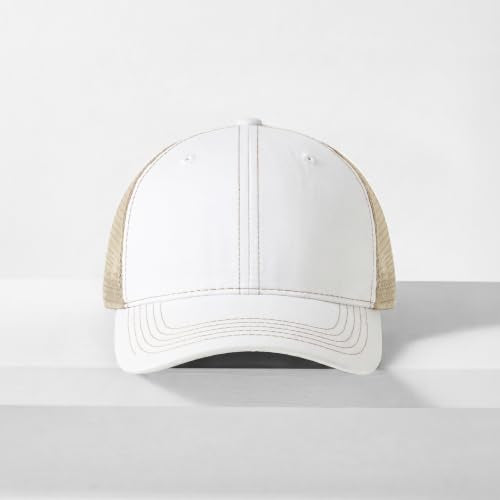 CHOK.LIDS Washed Trucker Hat Unstructured Distressed Pigment Dyed Cap - color: (White)