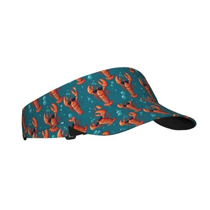 Unisex Adjustable Sports Sun Visor - color: Lobster