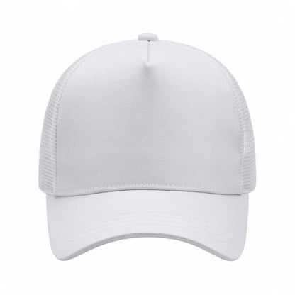 Oversize XXL Mesh Trucker Hat Big Head Hats for Men High Crown Baseball Cap Breathable Dad Hat Adjustable 23.6"-25.6" - color: White
