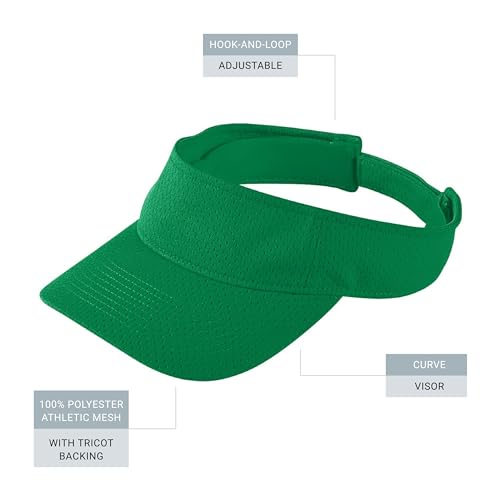 Augusta Sportswear Women's Athletic Mesh Visor - Stylish Sun Hat for Golf, Running, and Outdoor Activities - color: Kelly