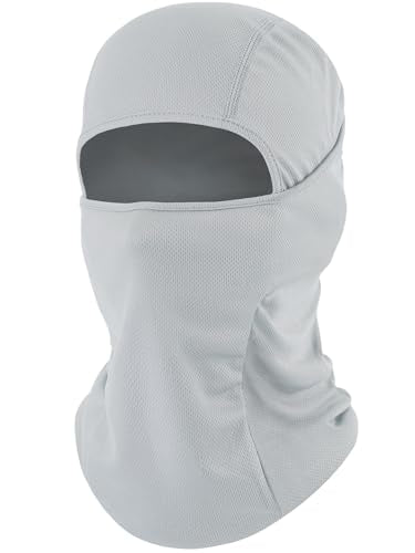 ROXUN Ski Mask Balaclava, Motorcycle Summer Cooling Breathable UV Protector - color: 112-one Light Gray