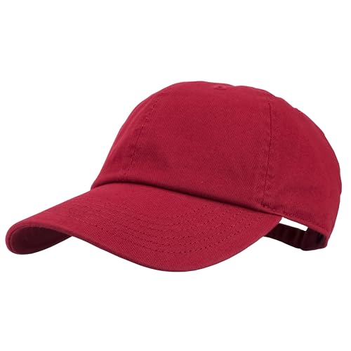 Gelante Baseball Cap Dad Hat 100% Cotton Polo Style Plain Blank Adjustable Size. - color: Red