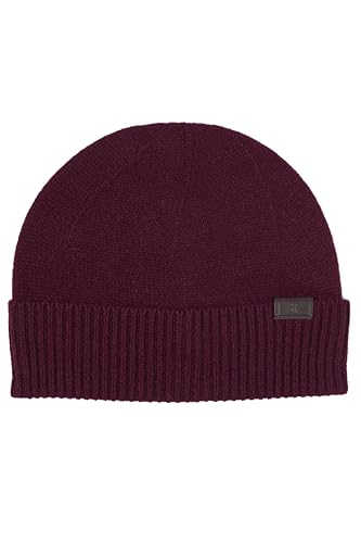 Hickey Freeman 100% Cashmere Hat for Men - color: New Bordeaux, style: Solid Jersey