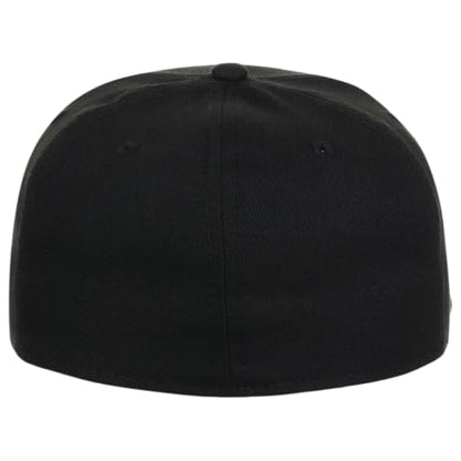 New Era Blank Custom 59FIFTY Fitted Flat Bill Cap - color: Black/Grey Uv, size: 7 1/2
