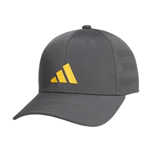 adidas Kids Gameday Snapback Hat - color: Grey Six/Lucid Tangerine Orange