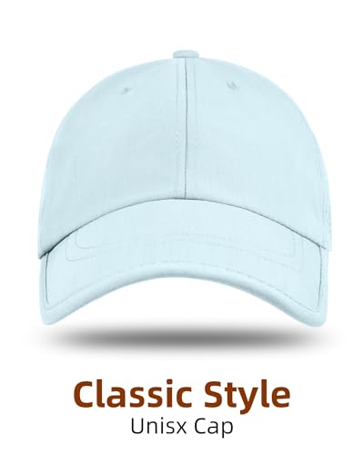 Rosoz Unisex Baseball Cap Vintage UPF 50+ Unstructured Men Women Dad Hat - color: Blue