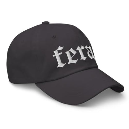 NX Feral Embroidered Curved Bill Cap Relaxed Fit Low Crown Adjustable Dad Hat - color: Dark Grey