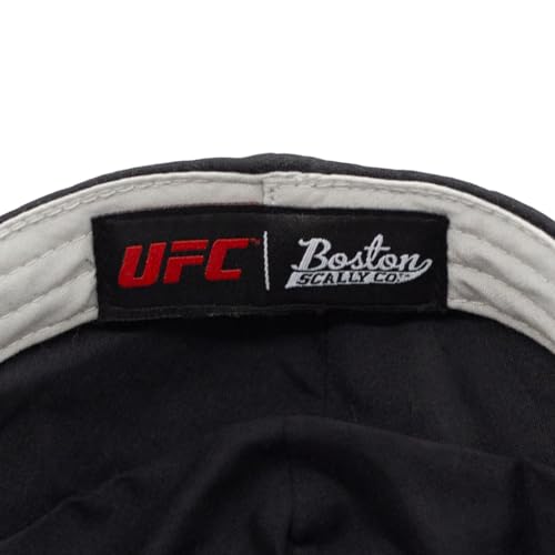 The Original UFC Eight Panel Boston Scally Cap - Flat Cap Cotton Fitted Hat for Men - size: X-Small