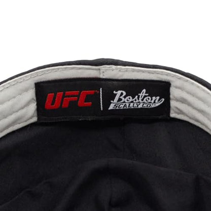 The Original UFC Eight Panel Boston Scally Cap - Flat Cap Cotton Fitted Hat for Men - size: X-Small