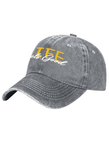 Inspirational Quote Baseball Cap Adjustable Cotton Dad Hats for Women Men - color: Gray