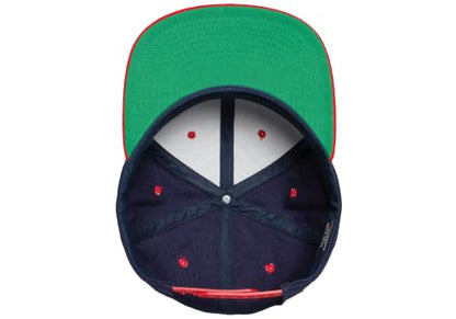 Flexfit Unisex Adult Yp Classics Premium Snapback Cap – 2-Tone - color: Navy/Red