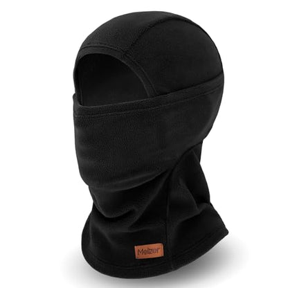 Winter Balaclava Ski Mask for Men Women - Windproof Thermal Face Mask for Snowboard Cycling Running for Cold Weather - color: Black
