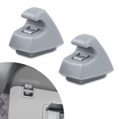2PCS Sun Visor Support Retainer Clip, Sunvisor Holder Hook, Anti Vibration Sun Visor Bracket Holder, Fit for Chevy Cruze Sonic Spark and Buick Verano, Replaces OEM# 95994975, 95994976 (Gray) - color: Gray