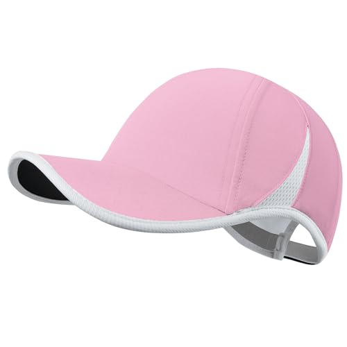 GADIEMKENSD Performance Running Hat, Stretchy Fabric with Vented Mesh for Outdoor Workouts - color: Pink