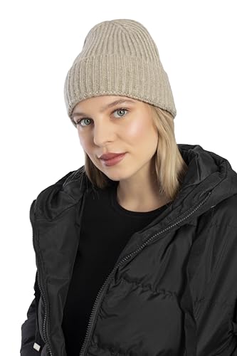 Seamless Beanie Cap, Acrylic Unisex Winter Beanie - color: Khaki