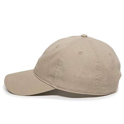 Cat Baseball Cap Embroidered Cotton Adjustable Dad Hat - color: Khaki