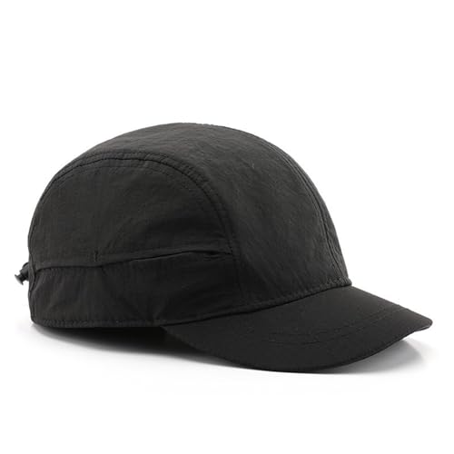 Short Brim Quick-Dry Lightweight Breathable Polyester Baseball Cap Adjustable Drawstring Dad Hat Outdoor Men Women - color: Brown