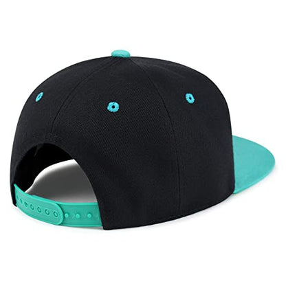 Liberty Statue Hip-Hop Snapback Hat Embroidered Baseball Cap New York - color: 15. Black/Aqua