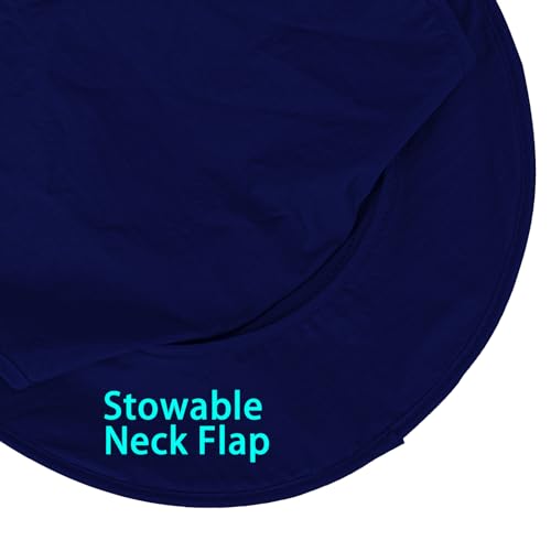 ZOORON Sun Hats for Men Women with Neck Flap Fishing UPF 50+ UV Protection - color: Navy Blue