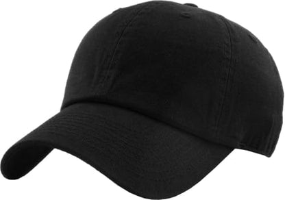 KBETHOS® Classic Washed Cotton Baseball Cap - color: Black
