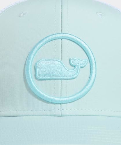vineyard vines Whale Dot Performance Trucker - color: Aqua Haze
