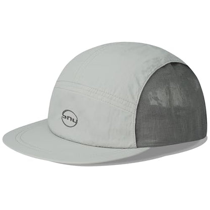 Croogo Mesh 5 Panel Hat Quick Drying Running Baseball Cap for Outdoor - color: Lightgrey