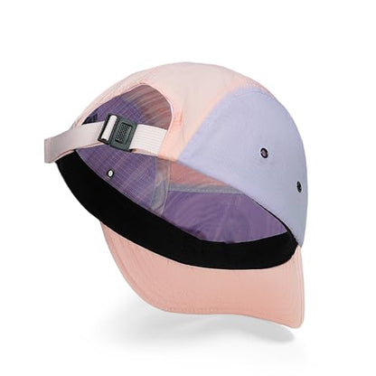 Clakllie Quick Dry Short Brim Cap for Men Lightweight 5 Panel Running Hat Water-Repellent Baseball Cap Outdoor Hiking Hat - color: Bs265p07-pink