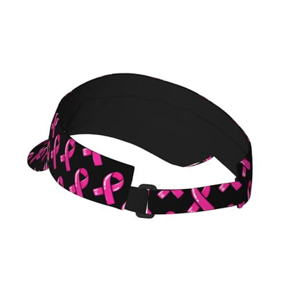 Unisex Adjustable Sports Sun Visor - color: Breast Cancer