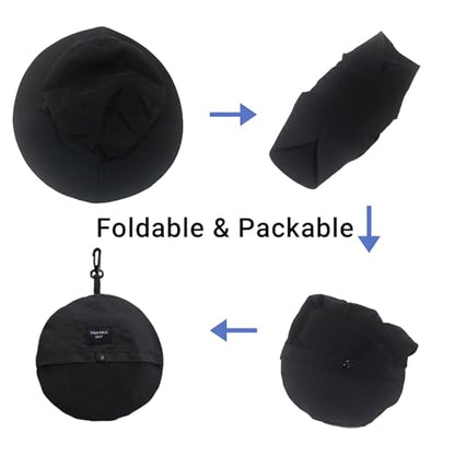 PFFY Waterproof Bucket Hats for Men Women Packable Sun Hat for Outdoors - color: Solid Red