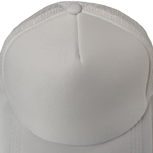 12 Pack Sublimation Hats for Men Blank Trucker Hats Bulk Snapback Mesh Women Baseball Caps DIY Custom 18 Colors - color: Pure White
