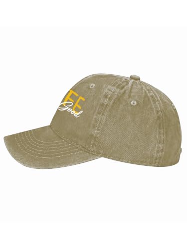 Inspirational Quote Baseball Cap Adjustable Cotton Dad Hats for Women Men - color: Khaki