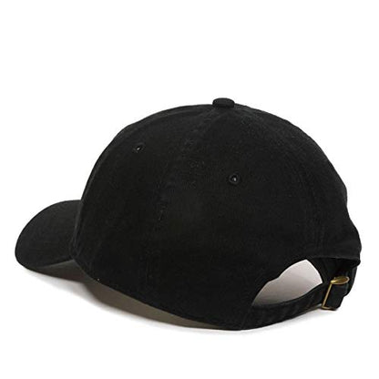 Cat Baseball Cap Embroidered Cotton Adjustable Dad Hat - color: Black