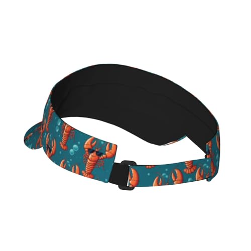 Unisex Adjustable Sports Sun Visor - color: Lobster