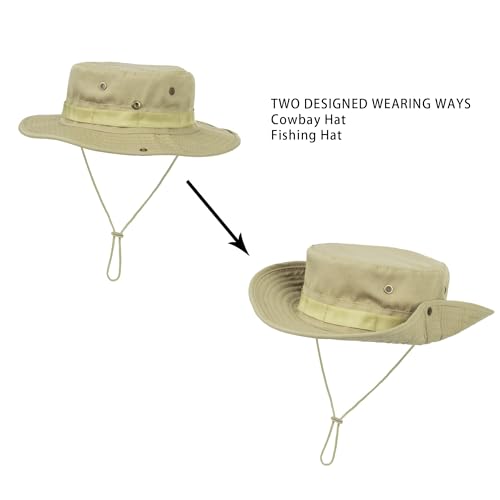 Summer Sun Hats for Men-Women Outdoor UV Protection Fishing Hat Foldable Boonie Hat Hiking Beach Hat