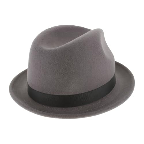 Hats in the Belfry Paine Stingy Brim Fedora - color: Grey, size: Large
