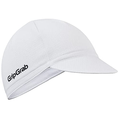 GripGrab Summer Cycling Cap - UV Protection Under-Helmet Bicycle Visor Hat - color: White, size: Small-Medium