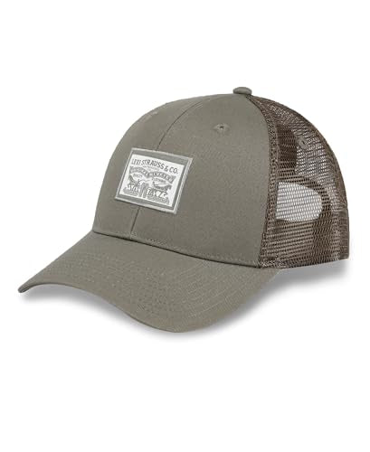 Levi's Men's Classic Style Logo Trucker Hat - Adjustable Lightweight - color: Olive