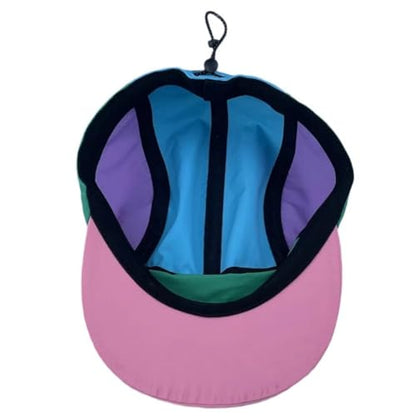 FASHIXD 5 Panel Hats for Men Baseball Cap Outdoor Sports Running Cap - color: Green/Blue
