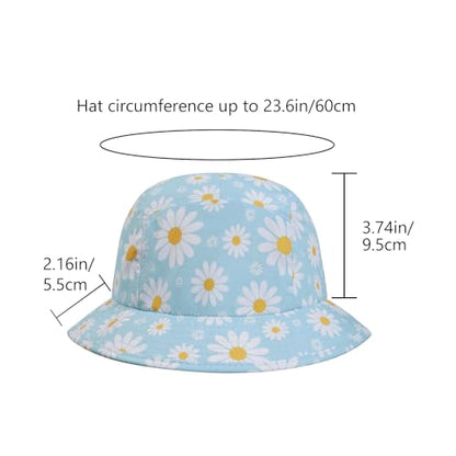 BASSDASH UPF50+ Fishing Bucket Hat for Men Women Lightweight Water Resistant Packable Outdoor Summer Sun Hats FH13 - color: Daisy