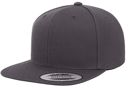 Mrlahat 6089 Yupoong Yp by Flexfit 6-Panel Structured Flat Visor Classic Snapback Cap with Black Bandana - color: Dark Grey